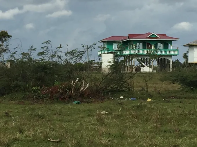  Photo taken of a home in Nicaragua next to a field