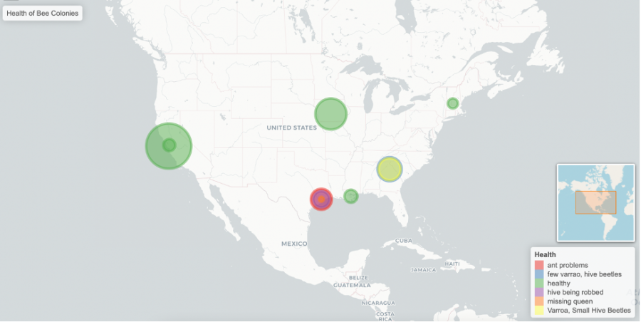 US bee geocode map 