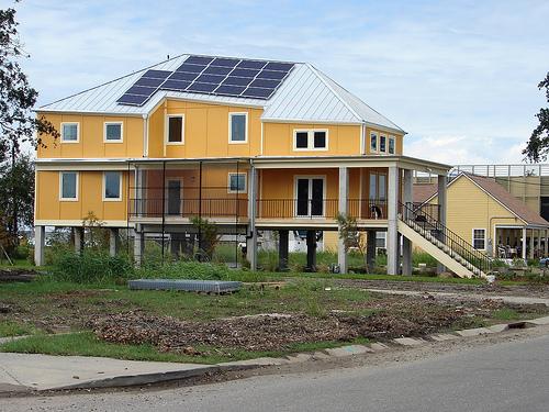 House with solar panels