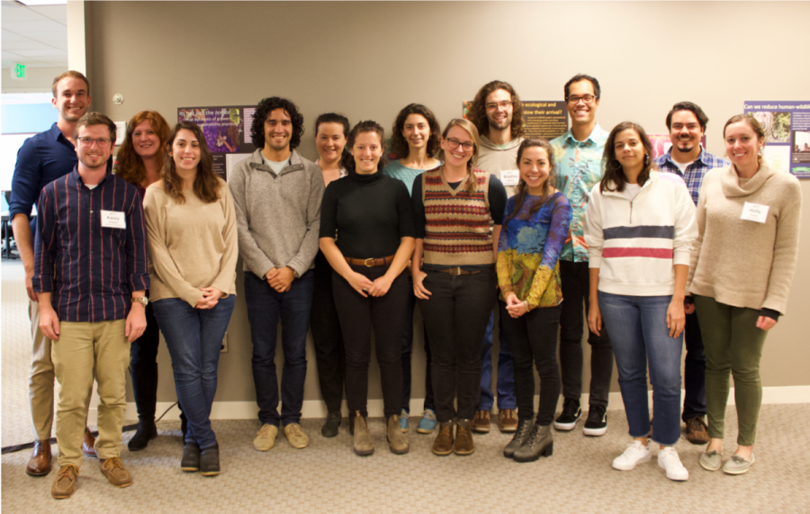 A group photo of workshop participants standing together