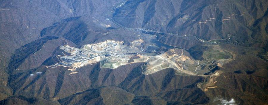 A golf course is now in the place of a mountain top removal mine