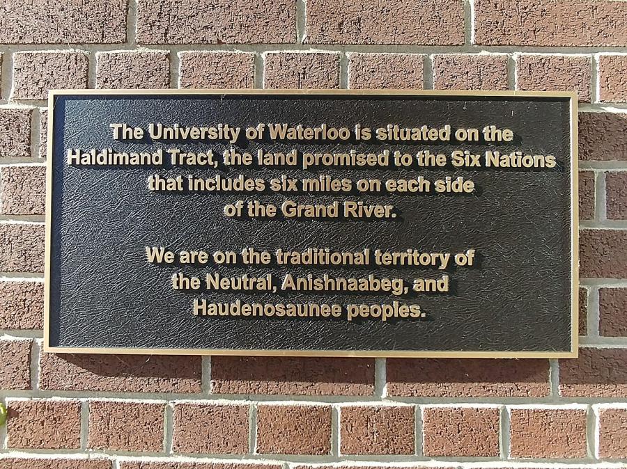 Land Acknowledgement on building