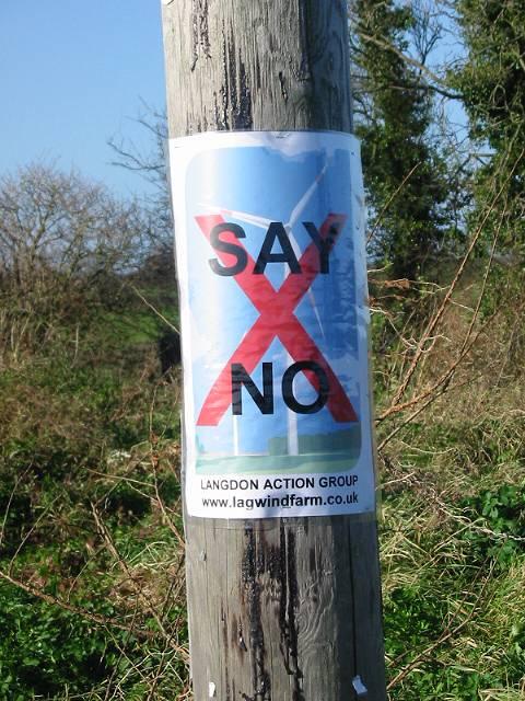 Wind farms Not Welcome Sign