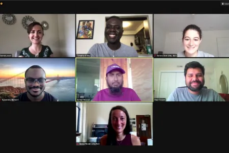  Members of the SESYNC Climate Gentrification Graduate Pursuit meet via Zoom