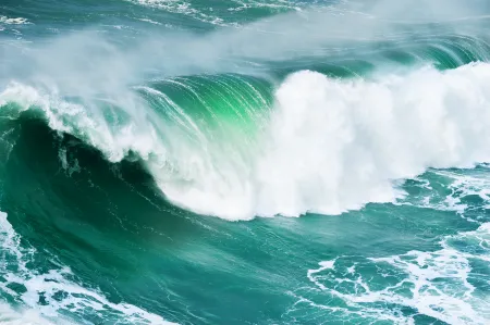 blue-green ocean waves