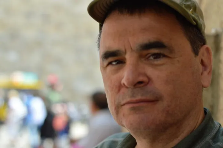 A closeup of Ken Conca's face